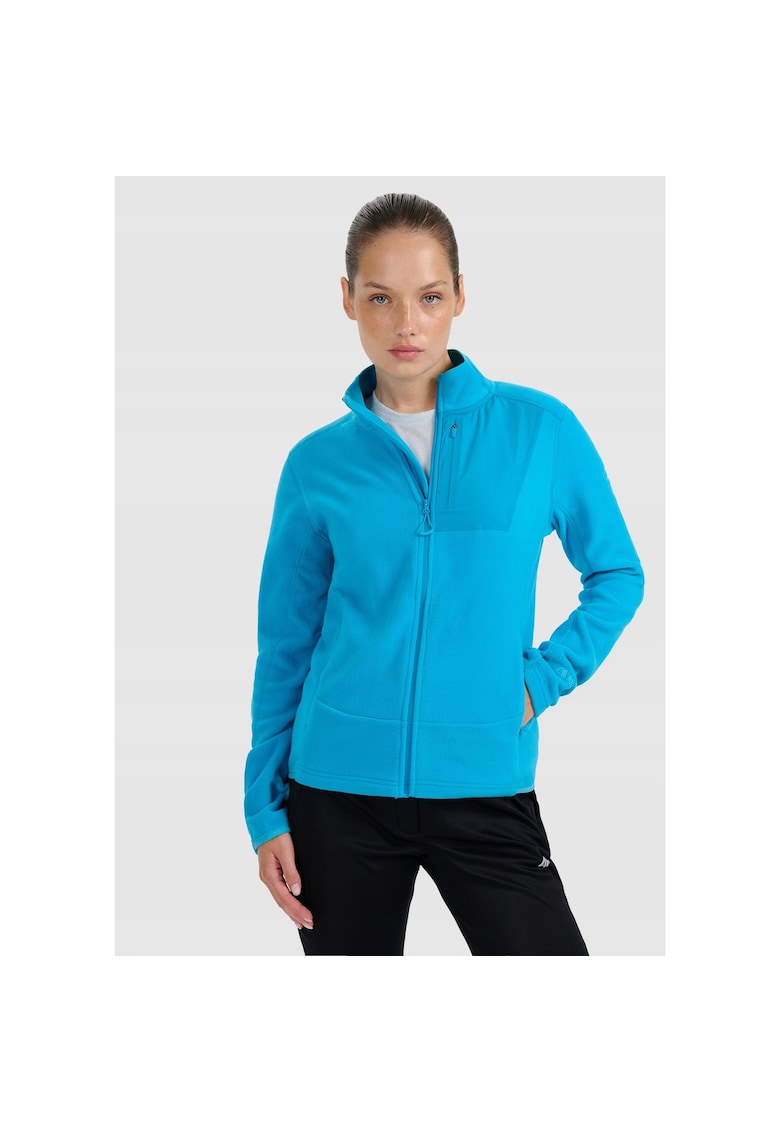Bluza trekking dama - poliester - turcoaz -