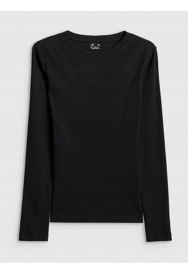 Bluza dama neagra - bumbac elastic - croiala slim
