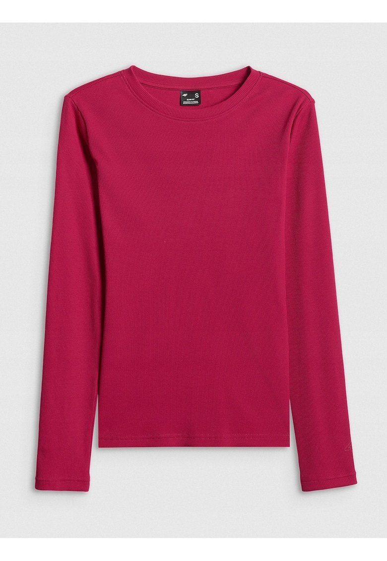 Bluza dama - slim fit - bumbac elastic - roz
