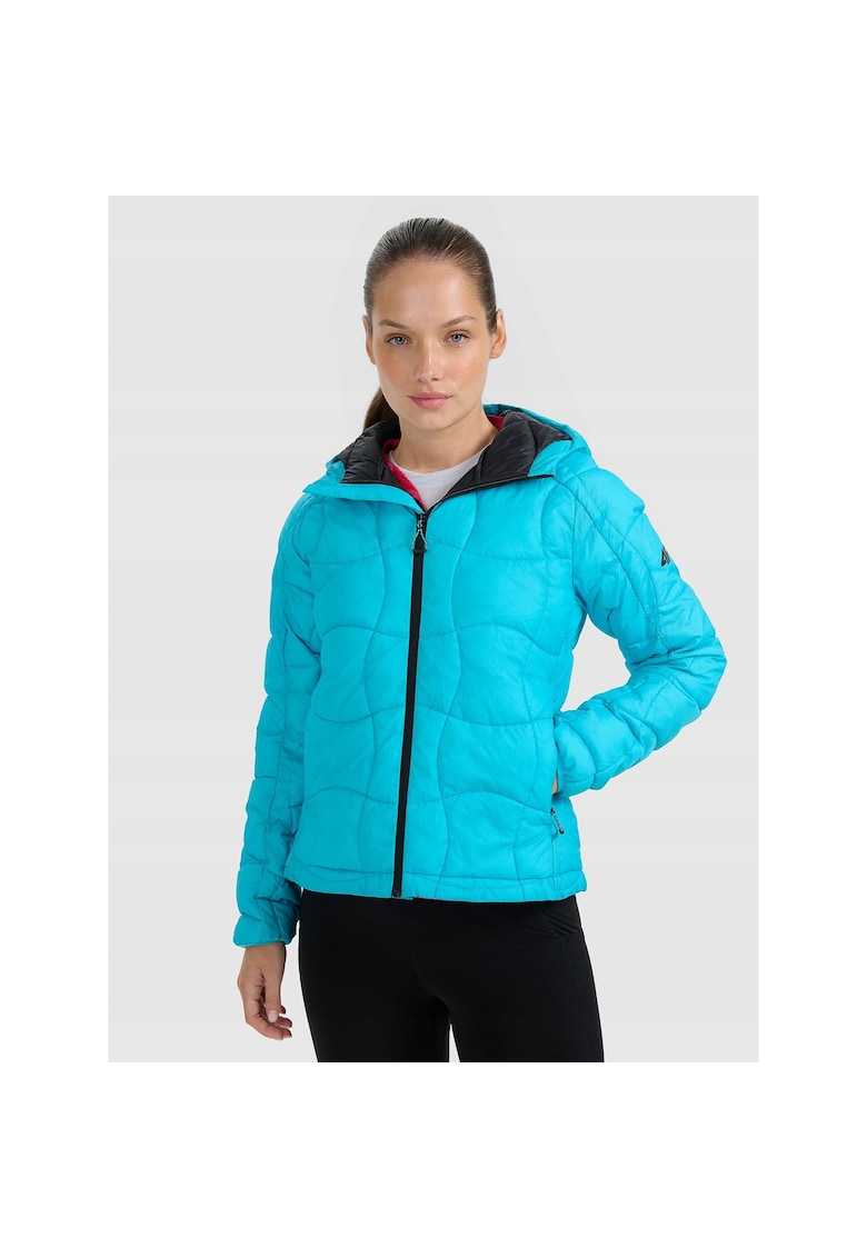 Geaca de puf pentru femei - Primaloft Silver - turcoaz - poliester