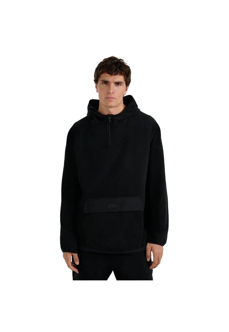 Hanorac sport polar cu gluga - negru - 3XL - tehnologie 4FWarm