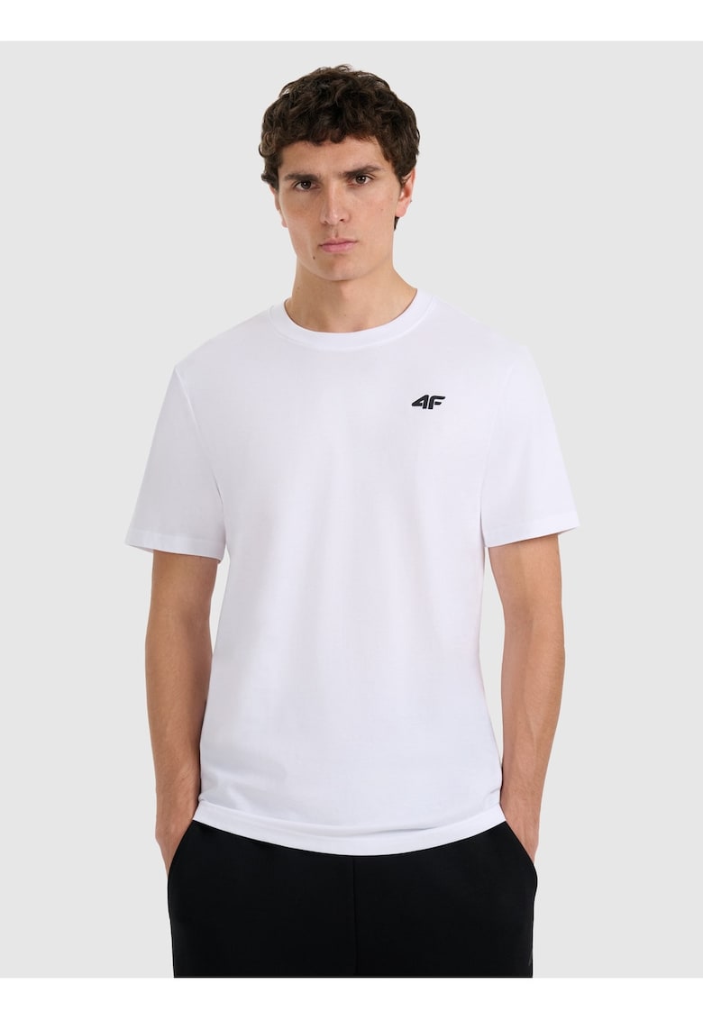 Tricou alb bumbac pentru barbati - Alb