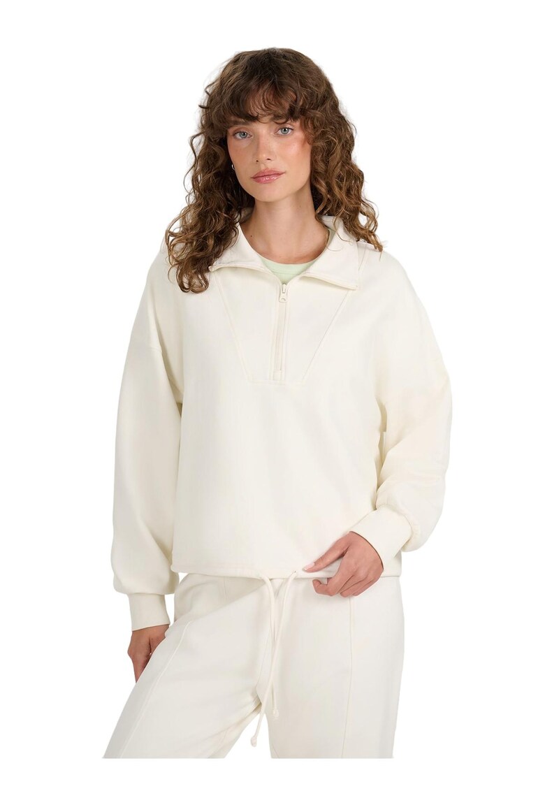 Bluza de trening Bej femeie - bej - bumbac