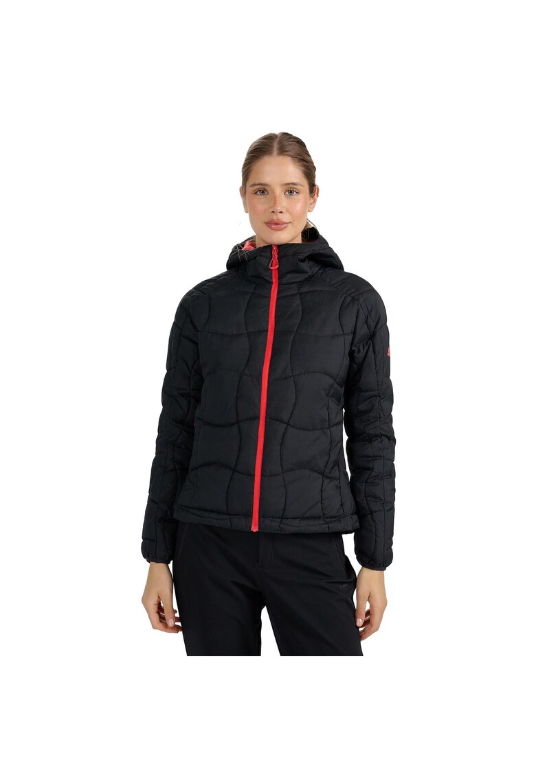 Geaca de puf pentru femei negru - hidrofoba - ajustabila - poliester