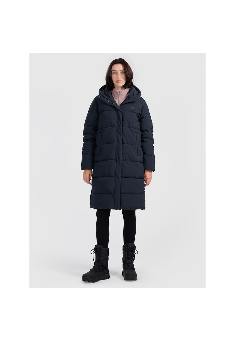 Geaca puf pentru femei - hidrofob - negru - poliester - set de iarna