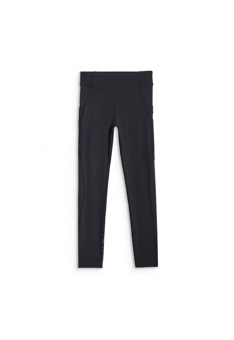Pantaloni sport dama colanti de antrenament - culoare negru - din poliester