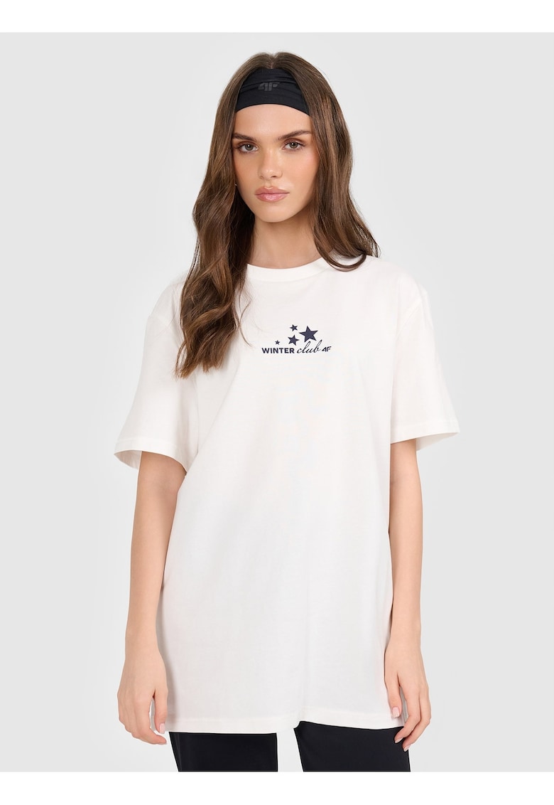 Tricou dama ecru - bumbac