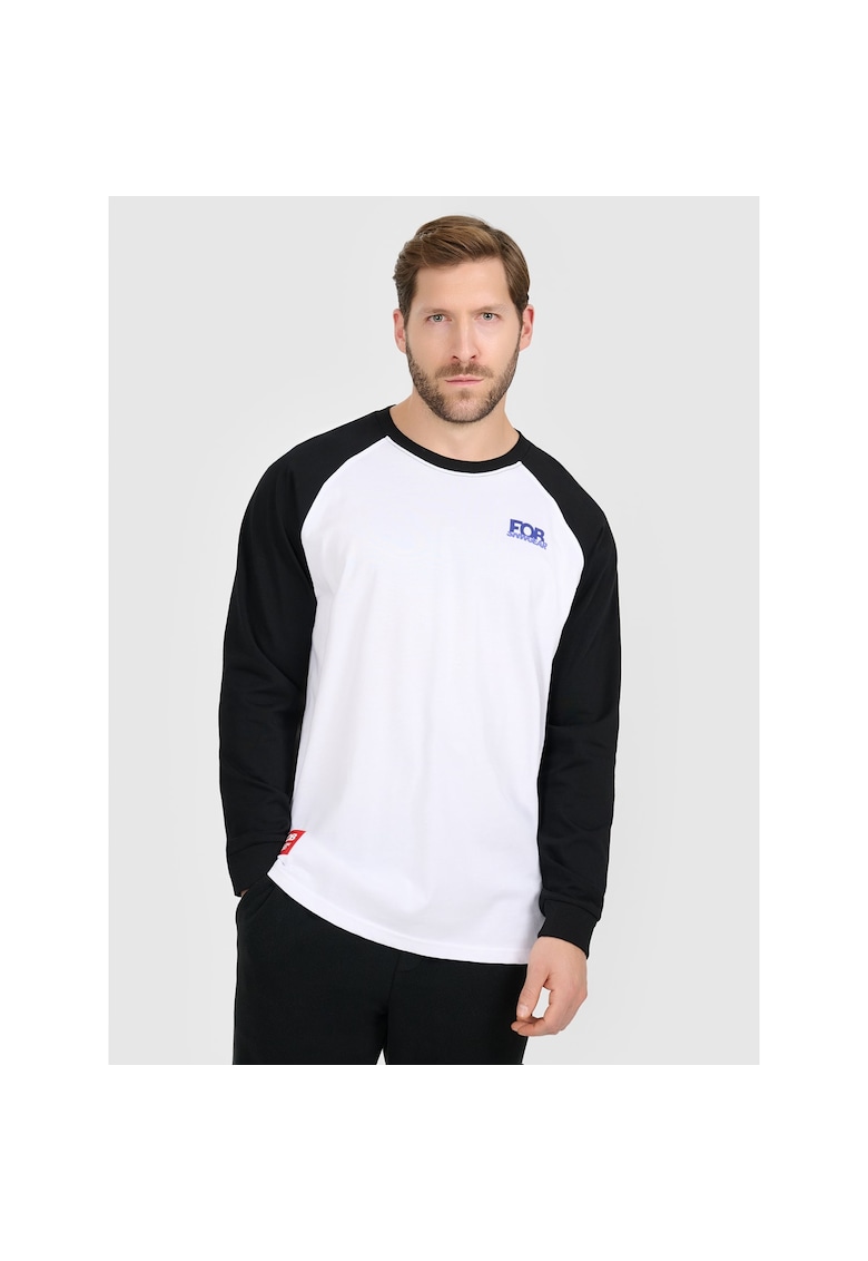 Bluza sport barbati - oversize - alb - bumbac -