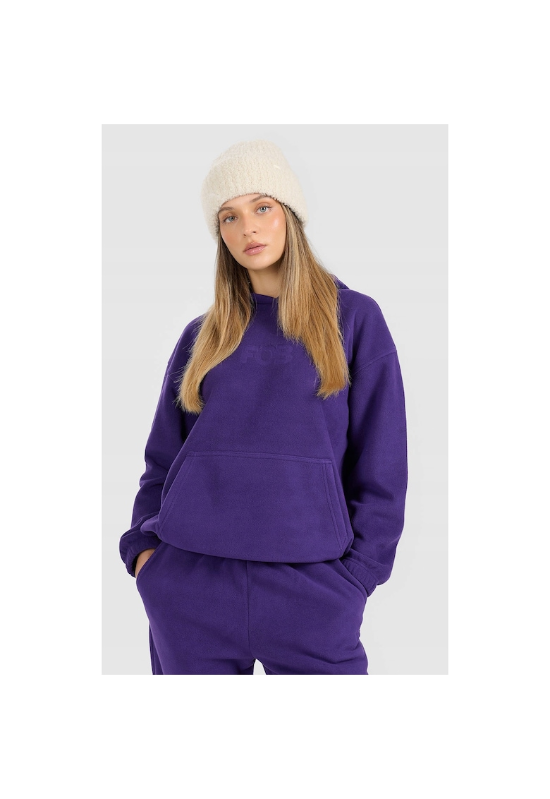 Hanorac sport polar cu gluga - confortabil - violet - Violet