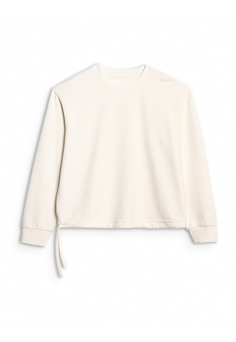 Hanorac dama - bluza de trening nedeschizabila - cropped - alb - modal/poliester