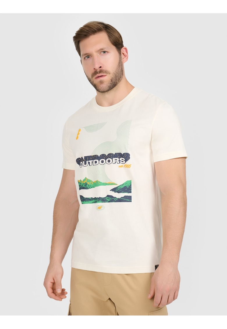Tricou barbati bej bumbac