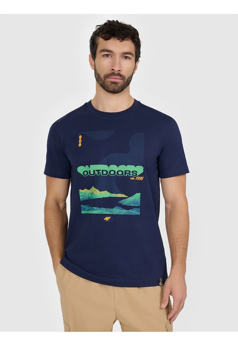 Tricou barbati bumbac superior - bleumarin