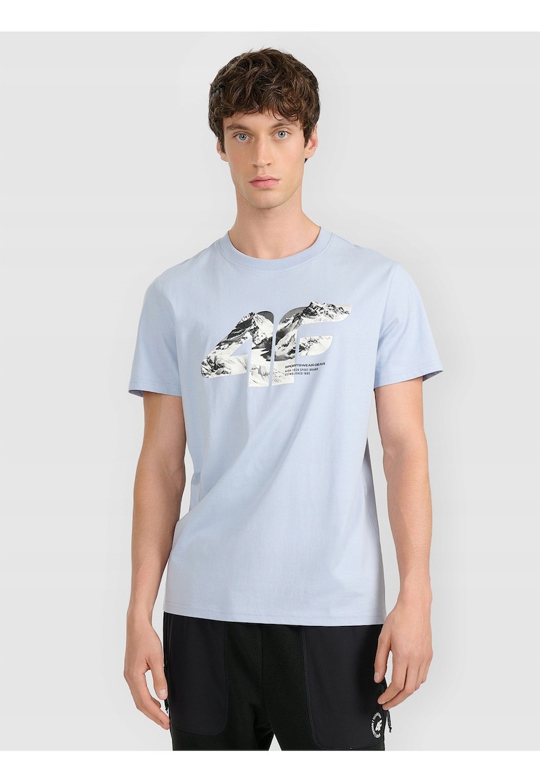 Tricou barbati bumbac superior - culoare albastru