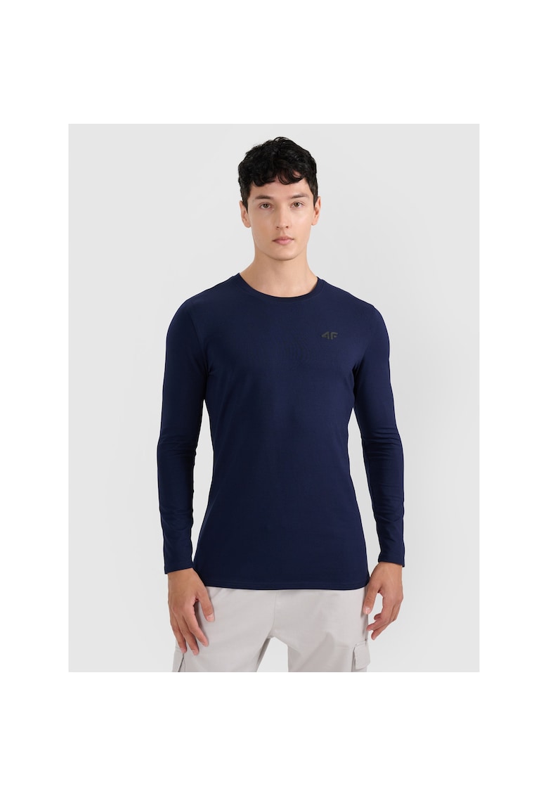 Bluza sport barbati maneca lunga - slim - bleumarin - material rezistent