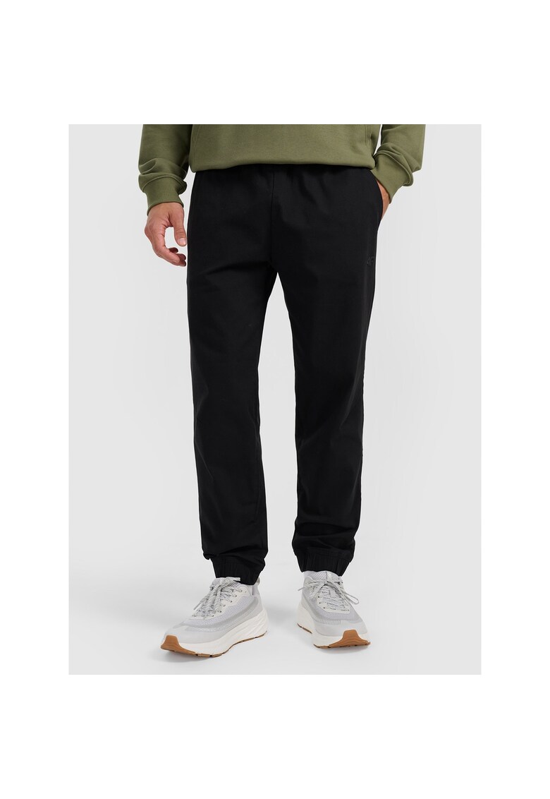 Pantaloni sport pentru barbati - din bumbac - negru