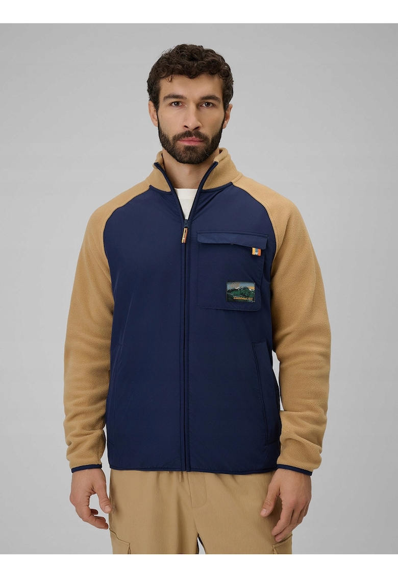 Pulover barbati - polar regulat - guler ridicat - bej - polar -