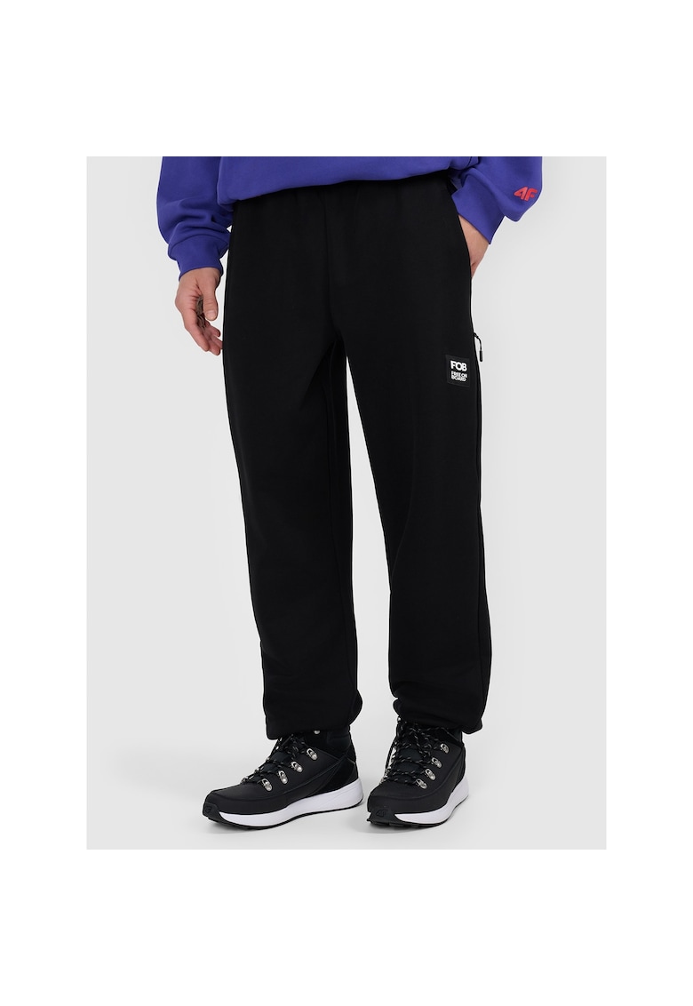 Pantaloni sport de barbati bumbac - negru
