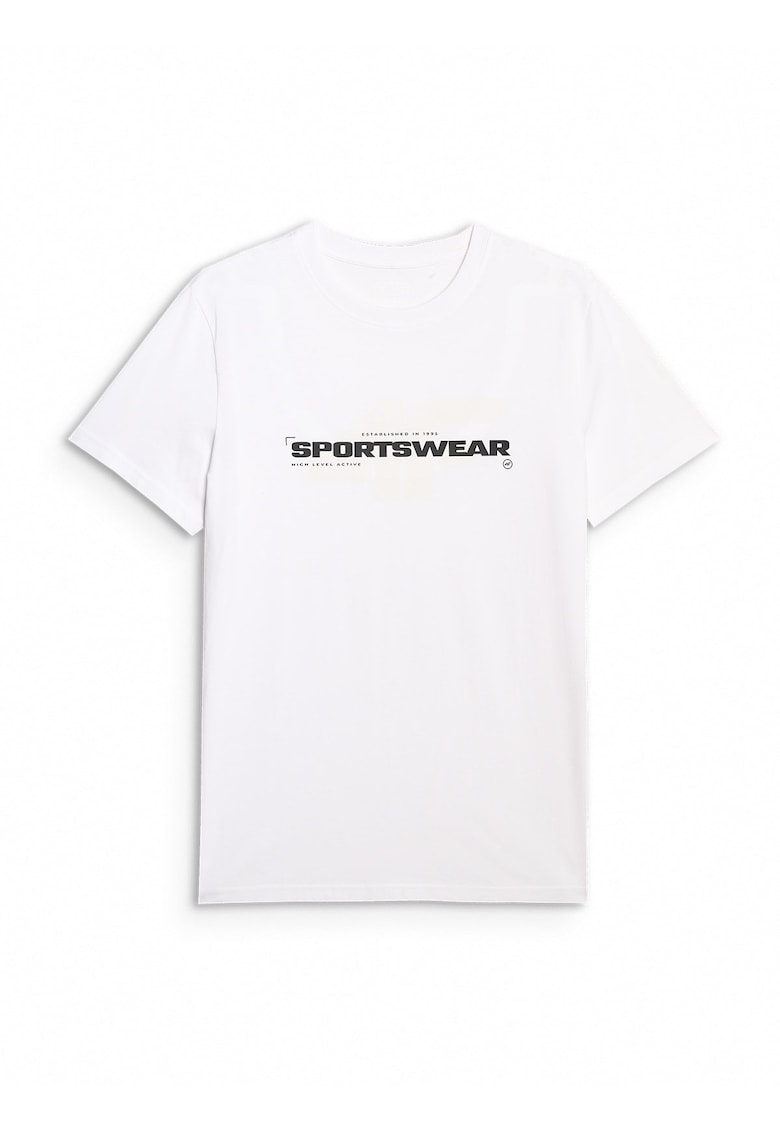 Tricou barbati bumbac - alb - confortabil