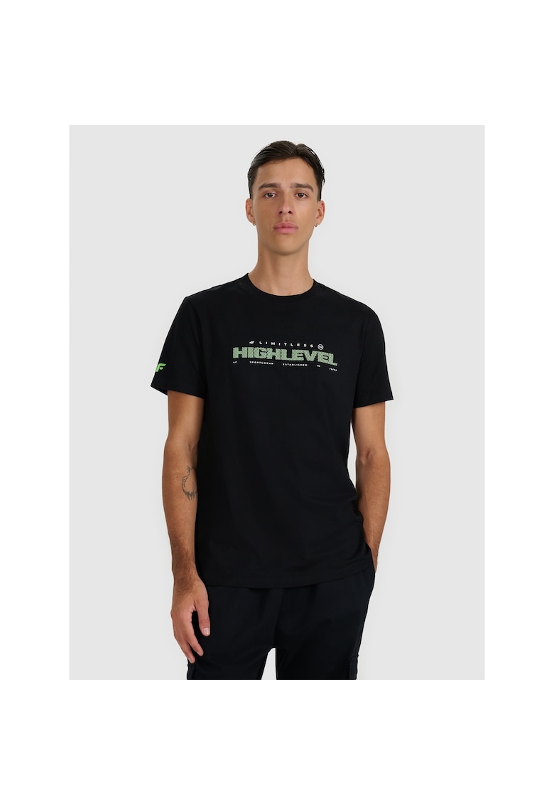 Tricou barbati bumbac confortabil - negru -
