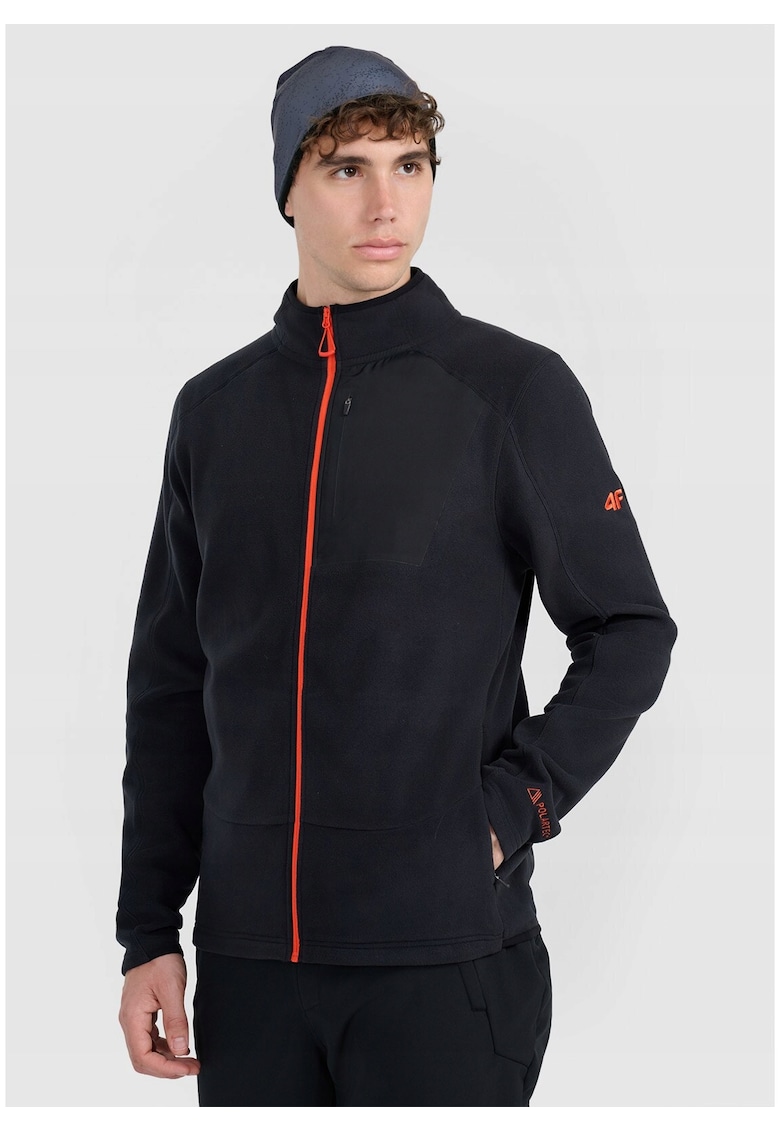 Hanorac barbati Polartec - guler inalt - negru - polar -