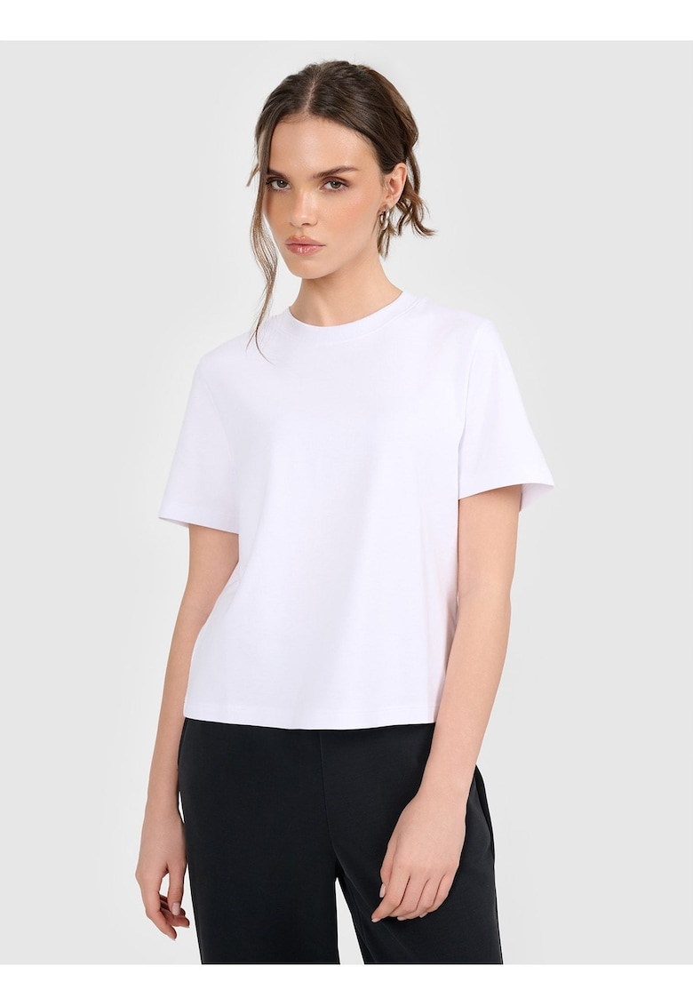Tricou - dama alb - bumbac