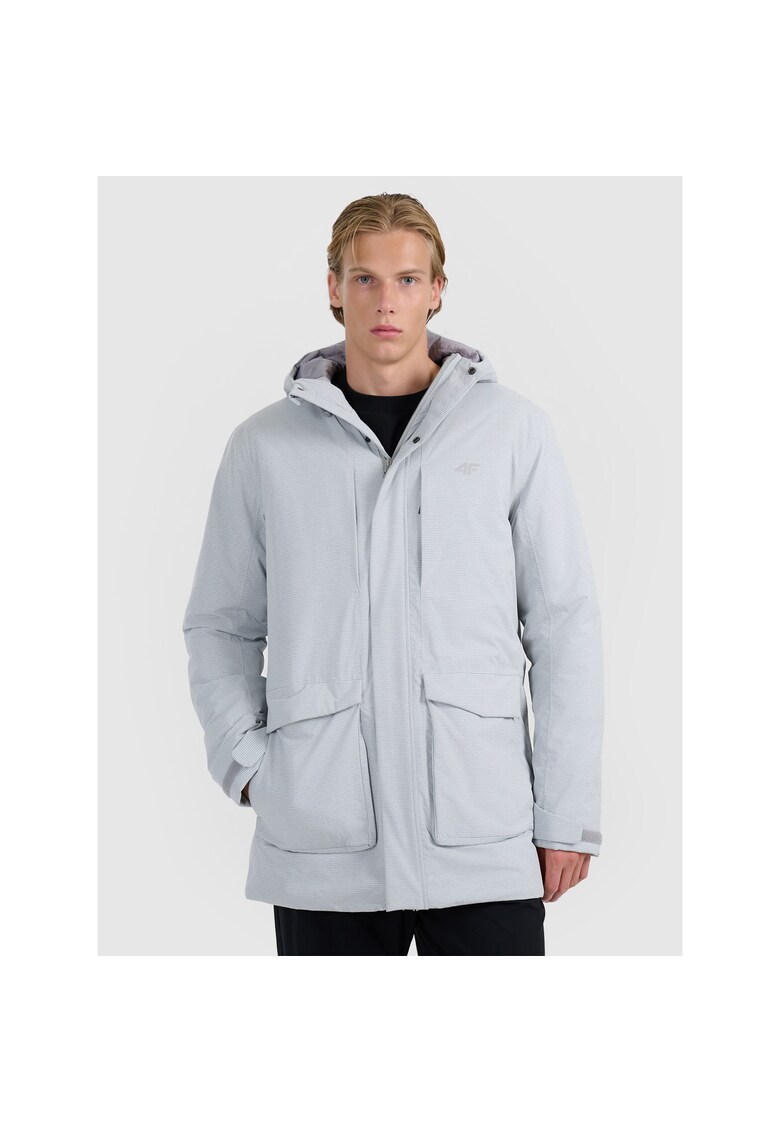 Geaca trekking barbati - poliester - gri