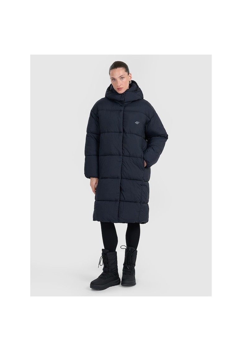 4f Geaca sport matlasata - neagra - poliester -