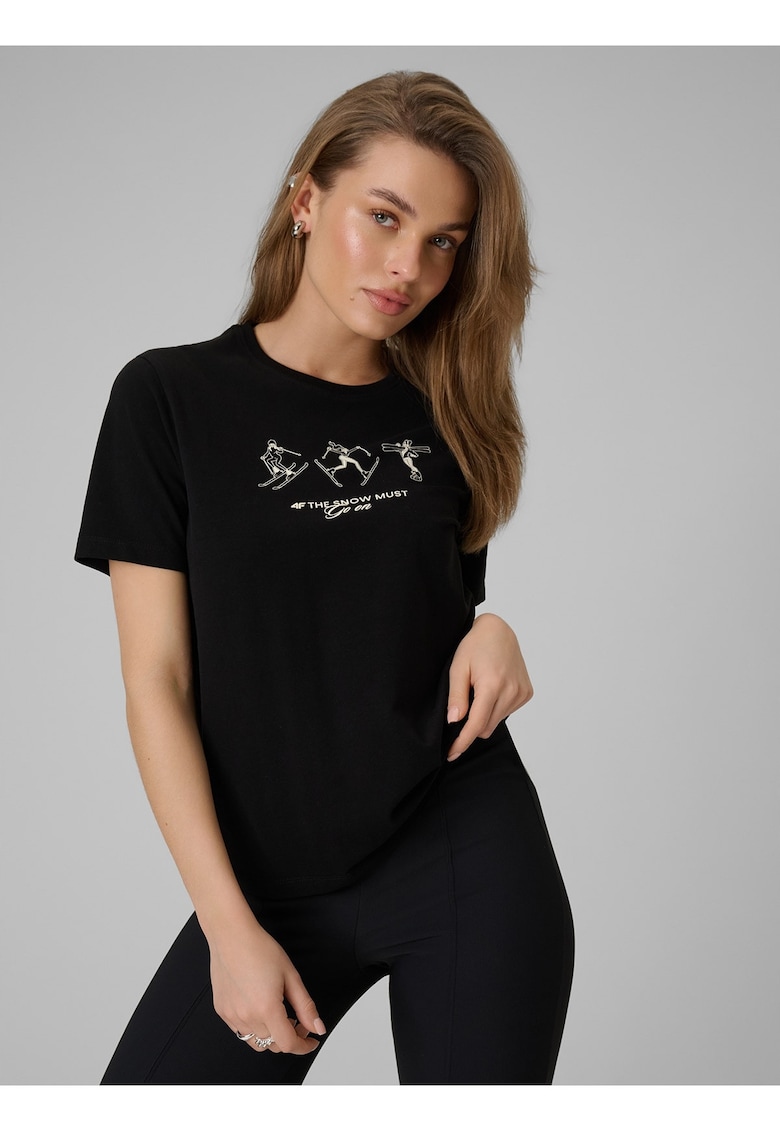 Tricou - dama - bumbac - negru - casual