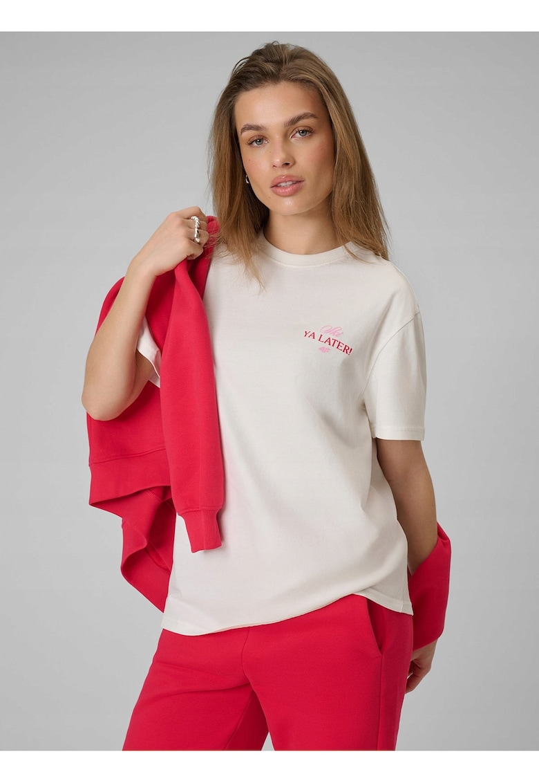 Tricou dama bej - bumbac -