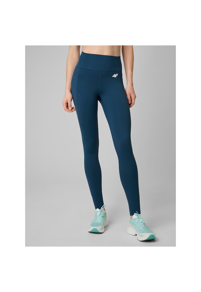 Pantaloni sport dama colanti antrenament - turcoaz - uscare rapida