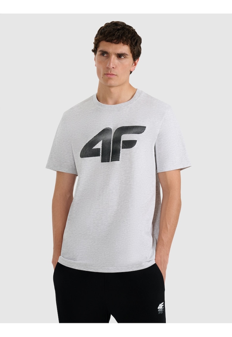 Tricou barbat - regular - gri - bumbac