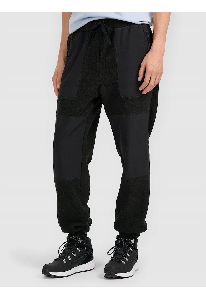 Pantaloni jogger din fleece pentru barbati - negru - tehnologie 4FWarm - talie medie