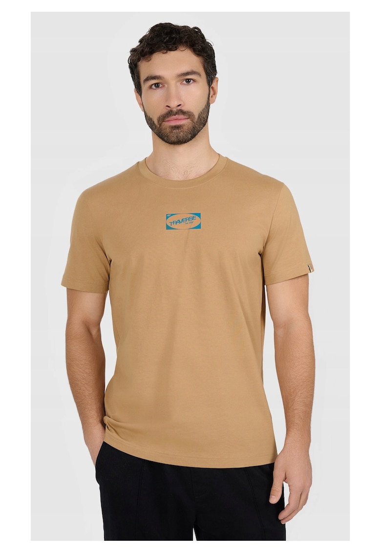Tricou barbati material bumbac - bej