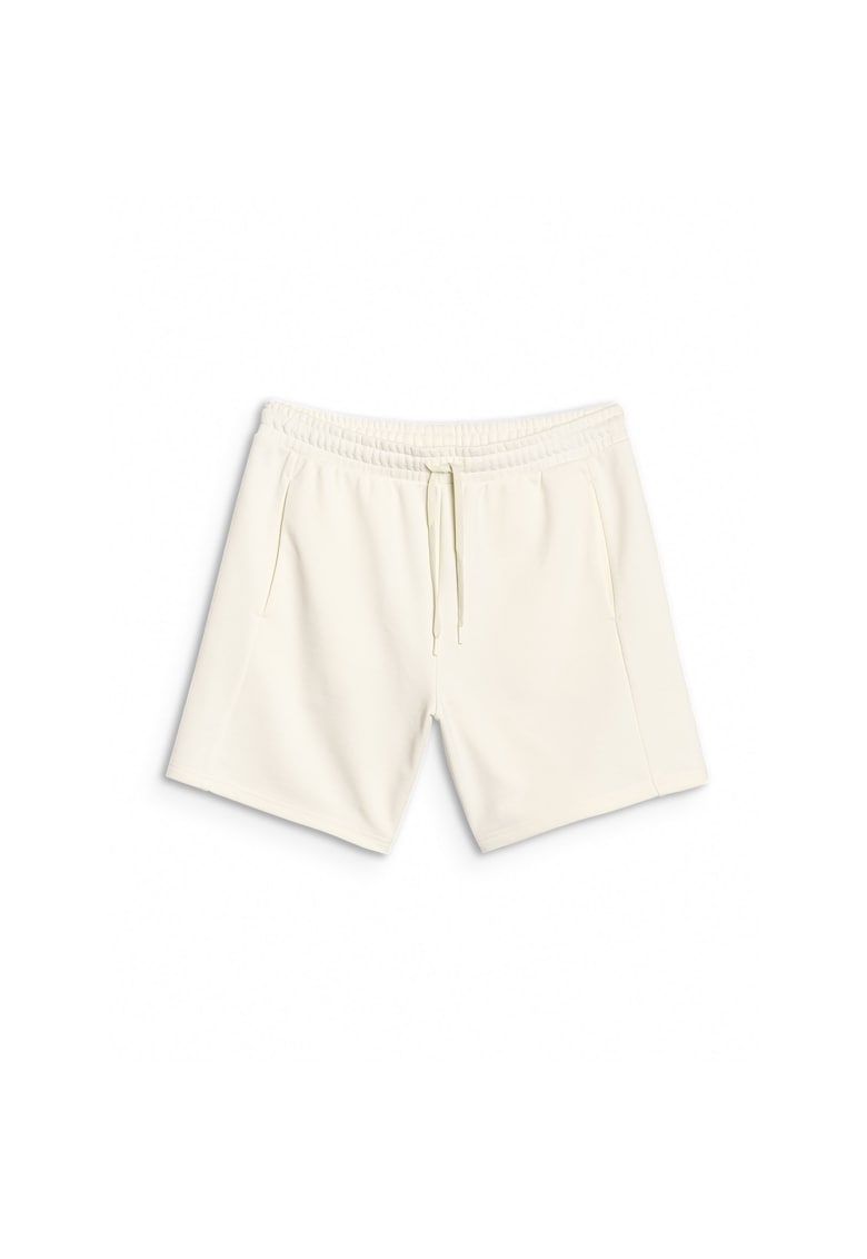 Pantaloni scurti de trening barbati - bumbac/poliester - alb