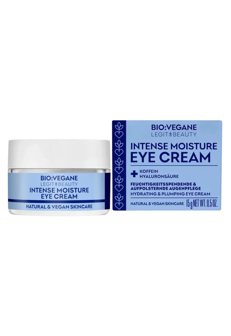 Crema pentru ochi intens hidratanta - cu acid hialuronic & cafeina - Bio:Vegane Legit Beauty - 15 g
