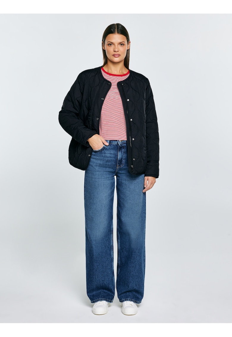 Geaca de dama matlasata - neagra - 100% poliester