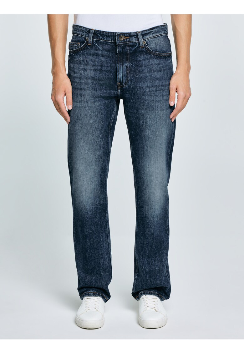 Blugi drepti cu aspect decolorat Colt