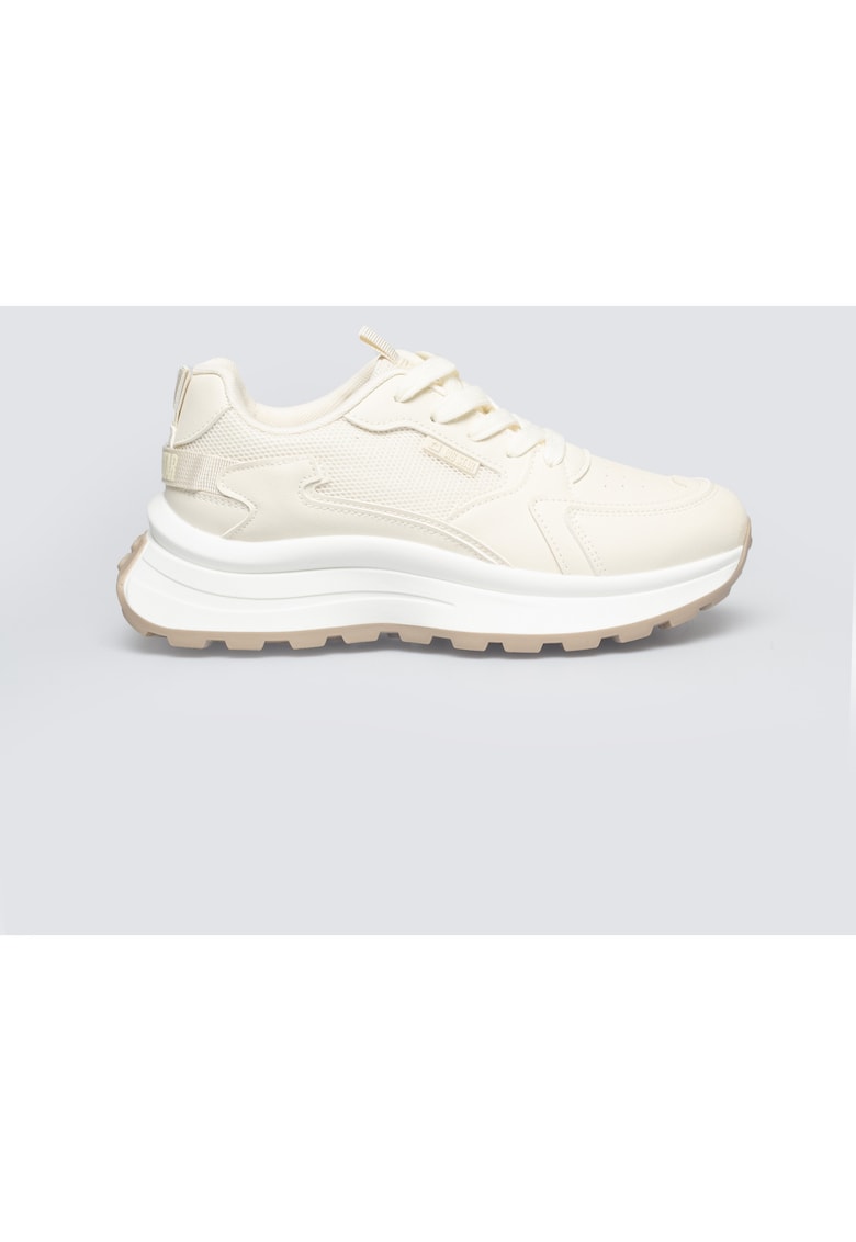 Pantofi sport cu insertii din material textil