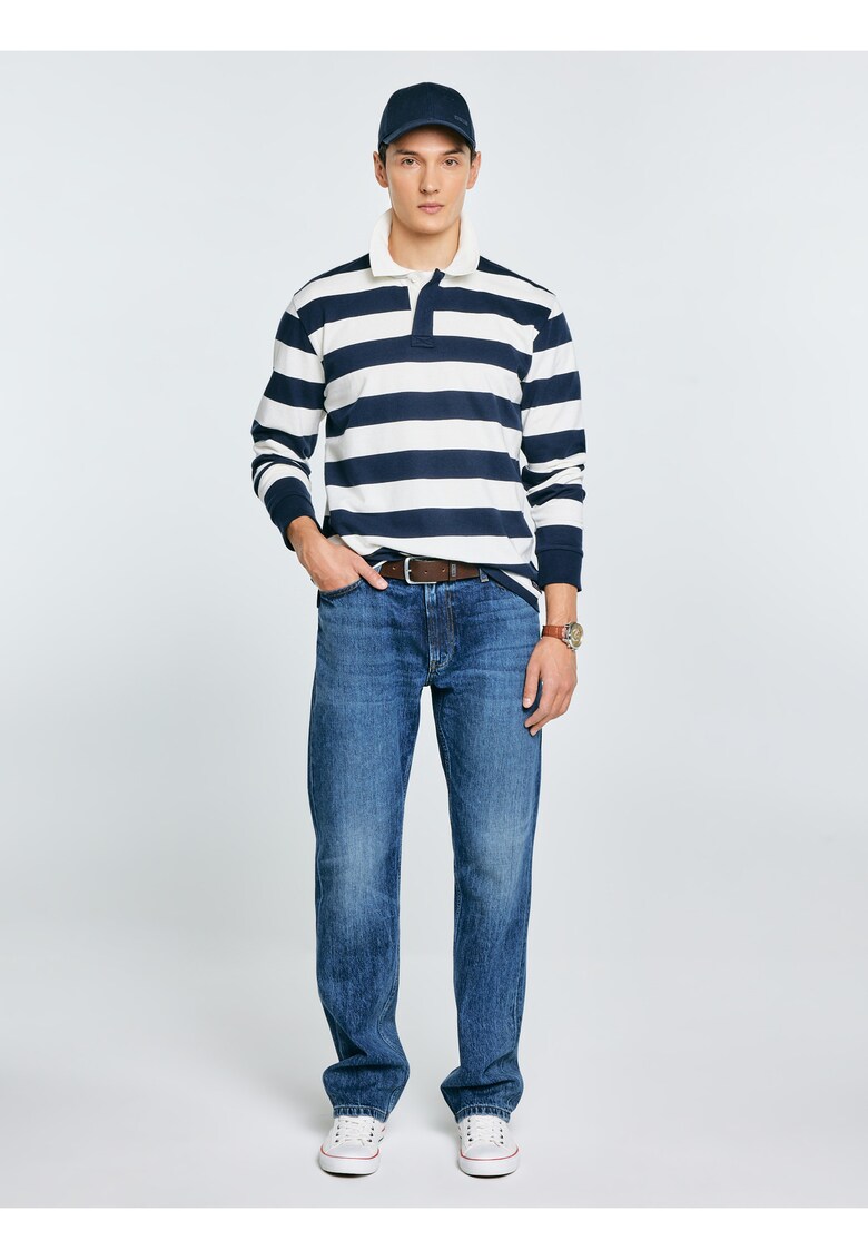 Bluza polo cu imprimeu in dungi Miker