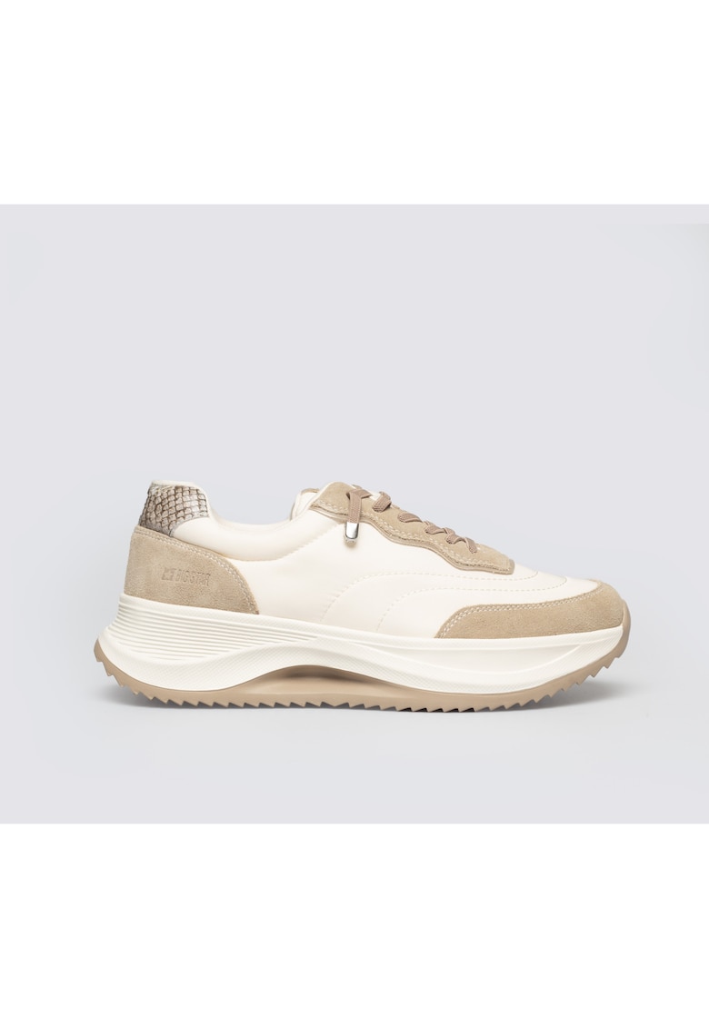 Pantofi sport cu insertii din piele intoarsa