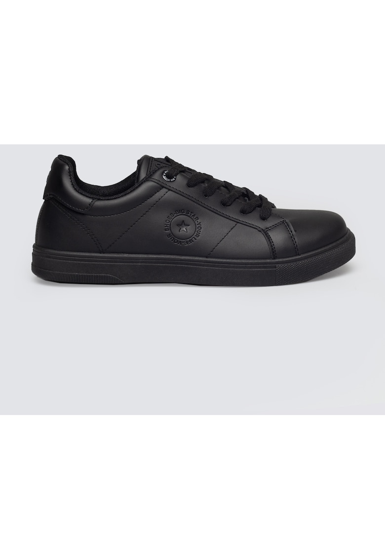 Pantofi sport din piele ecologica si detaliu logo stantat