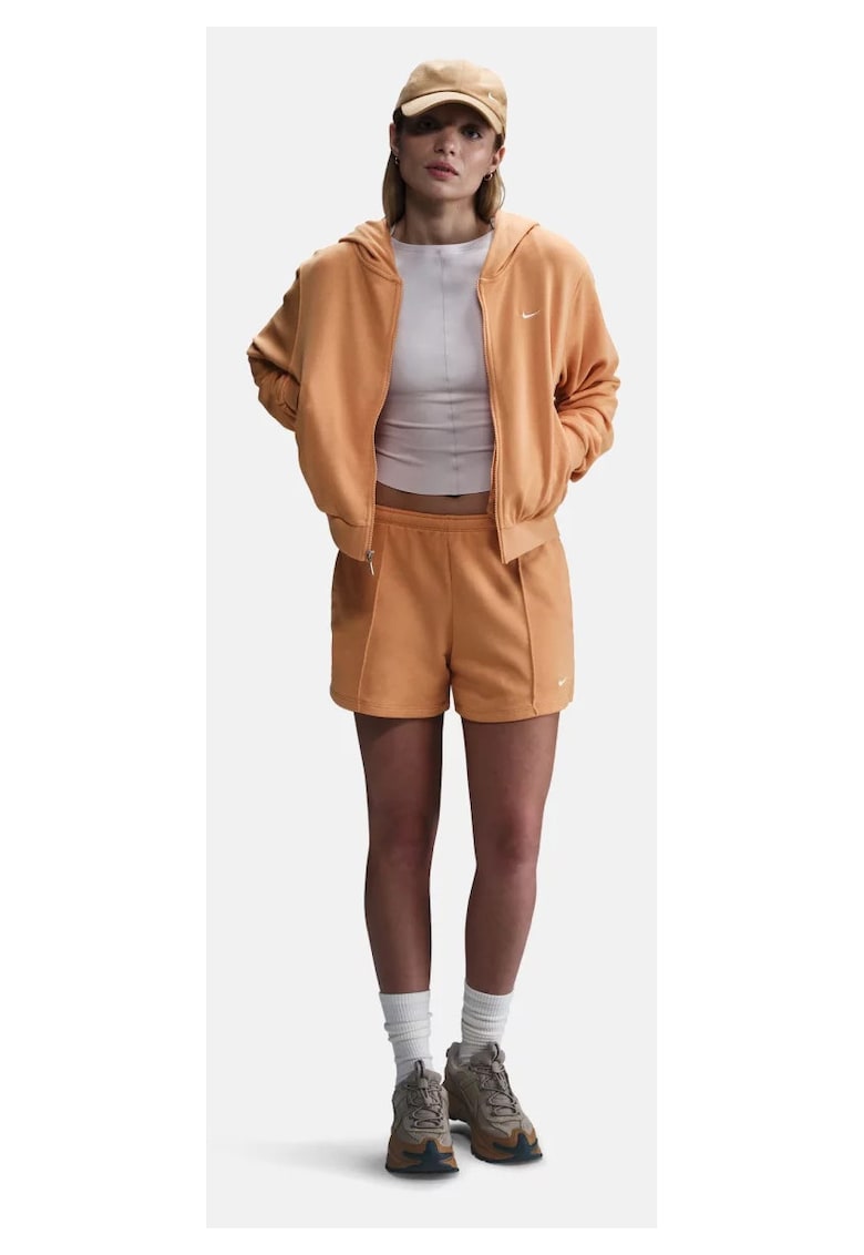 Pantaloni scurti din bumbac cu talie medie
