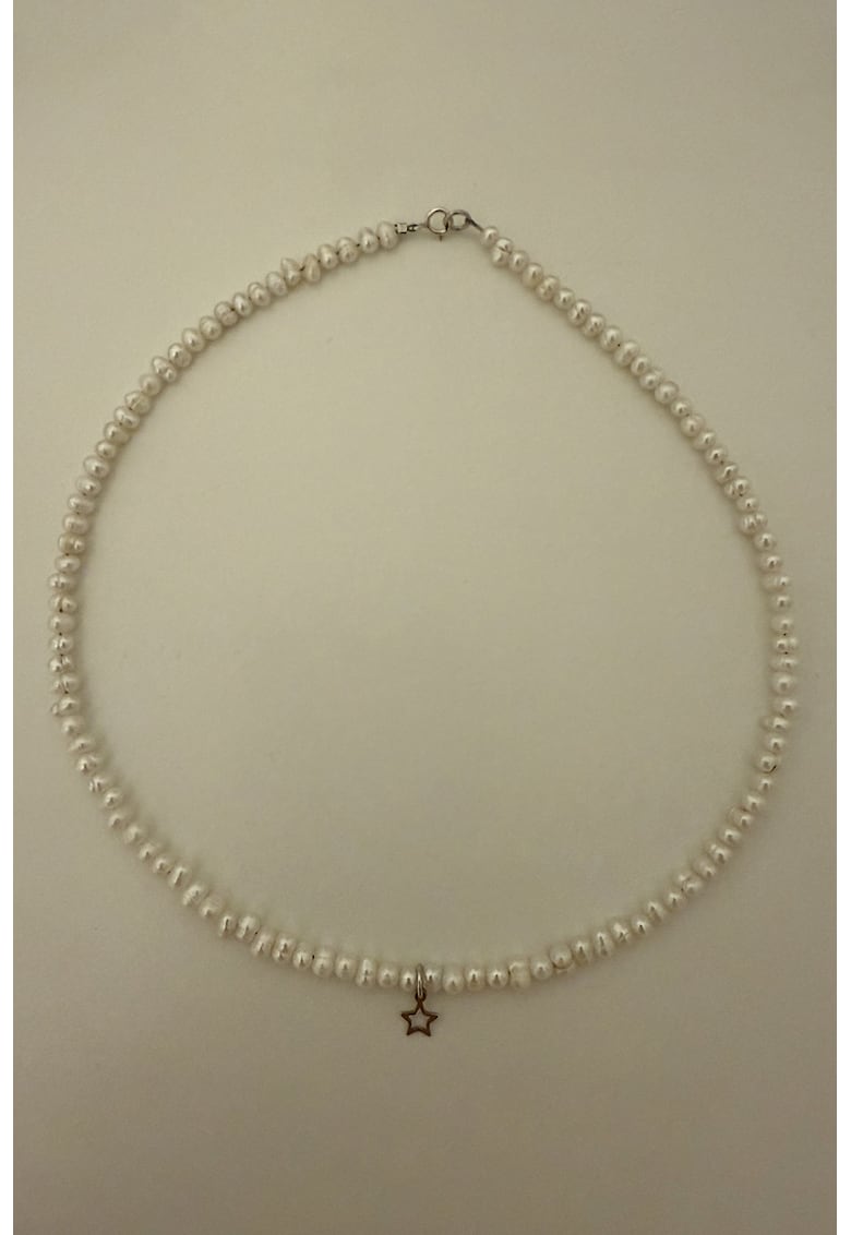 Colier din argint 925 cu perle - Alb murdar