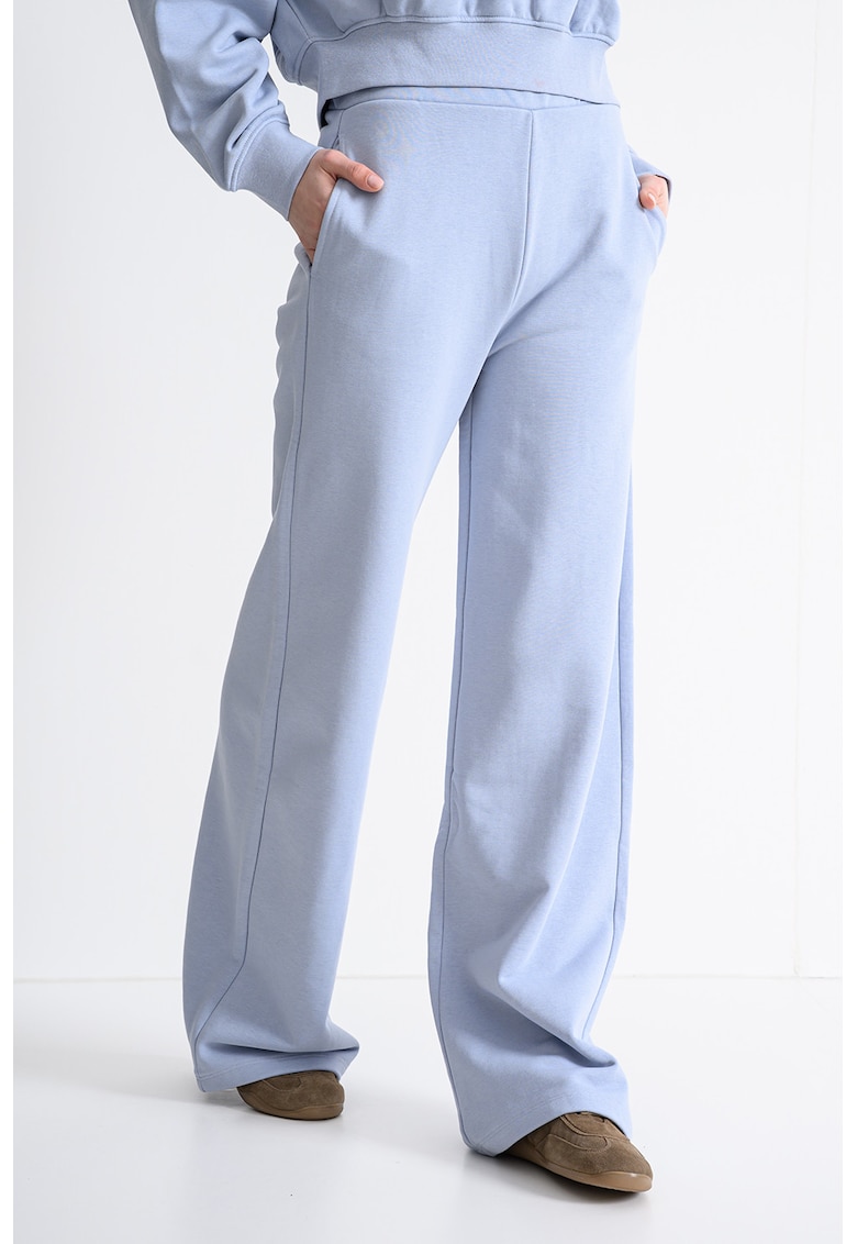 Pantaloni de trening din amestec de bumbac - Albastru deschis