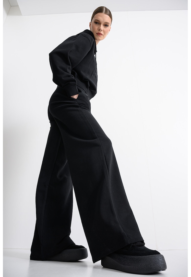 Pantaloni de trening din amestec de bumbac - Negru