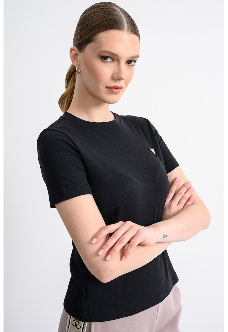 Tricou din amestec de modal - Negru stins
