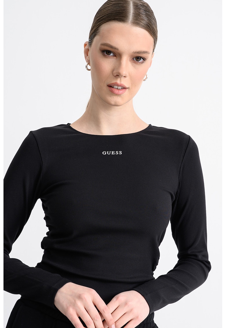 Bluza slim-fit cu logo - Negru