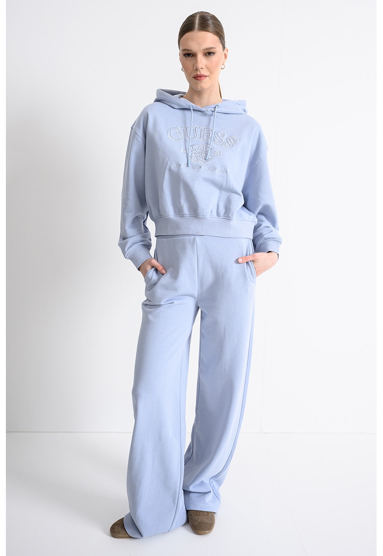 Hanorac cu logo brodat - Albastru deschis