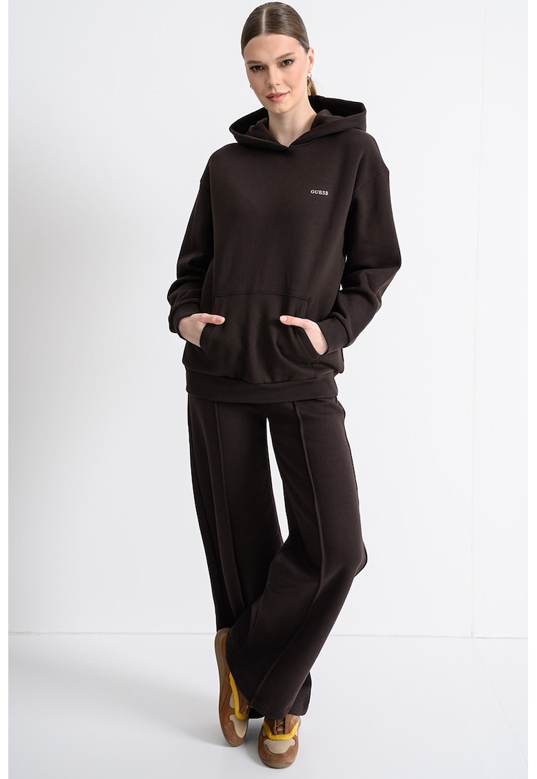 Hanorac din amestec de bumbac - pentru fitness - Maro inchis