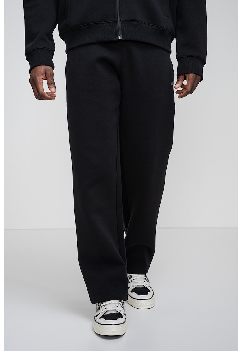 Pantaloni de trening cu snururi - pentru fitness - Negru